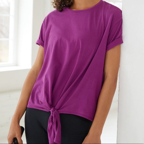 Anthropologie Tops - Anthropologie | EASY TIE-FRONT TEE | Size Medium